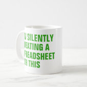Silently creating a Spreadsheet for this コーヒーマグカップ (正面左)