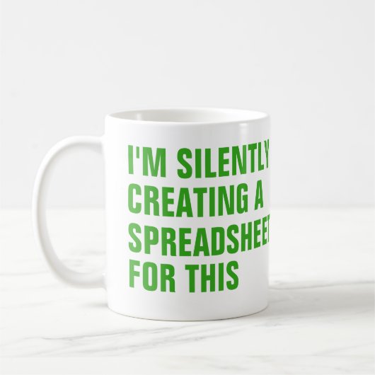 Silently creating a Spreadsheet for this コーヒーマグカップ (左)