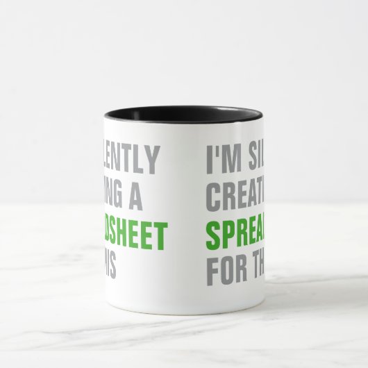 Silently creating a Spreadsheet for this マグカップ (中央)