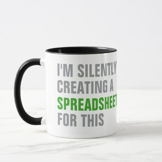 Silently creating a Spreadsheet for this マグカップ (左)