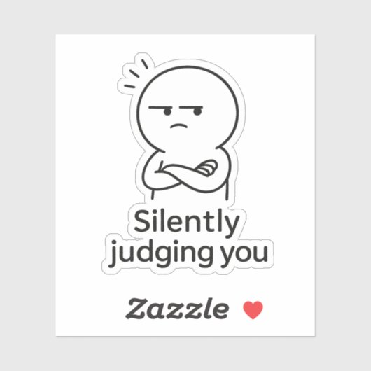 Silently Judging You - Sarcastic Expression シール (シート)