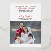 Silentsナイトバンドルの喜び2フォトベビー誕生 箔シーズンカード (裏面)