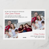 Silentsナイトバンドルの喜び4フォトベビー誕生 箔シーズンカード (裏面)