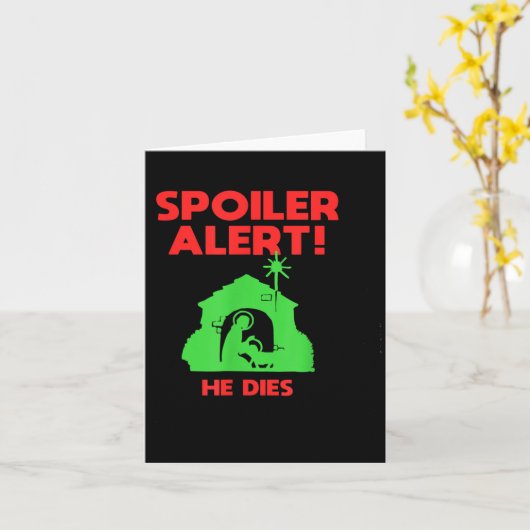 Siler Alert He Dies Funny Christmas  カード (黄色い花)