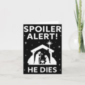 Siler Christmas Nativity Scene Funny Christian Slo カード (正面)