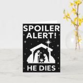 Siler Christmas Nativity Scene Funny Christian Slo カード (黄色い花)