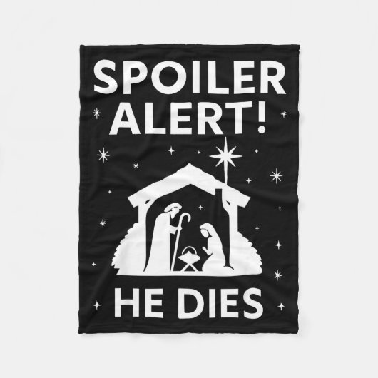 Siler Christmas Nativity Scene Funny Christian Slo フリースブランケット (正面)