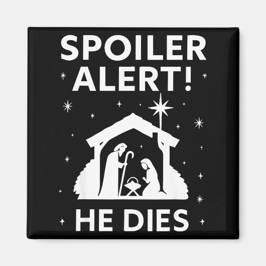 Siler Christmas Nativity Scene Funny Christian Slo マグネット (正面)