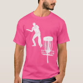 Silhouette American Disc Golf Player Frolf Targeti Tシャツ (正面)