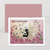 Silhouette and Roses 招待状 (正面/裏面)