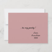 Silhouette and Roses 招待状 (裏面)