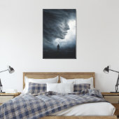 Silhouette Before Colossal Mist Face キャンバスプリント (インサイチュ (寝室))