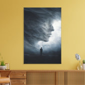 Silhouette Before Colossal Mist Face キャンバスプリント (インサイチュ (リビング))