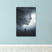 Silhouette Before Colossal Mist Face キャンバスプリント (インサイチュ (ウッドフロア))