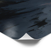 Silhouette Couple Sunset Stream Reflection ポスター (コーナー)