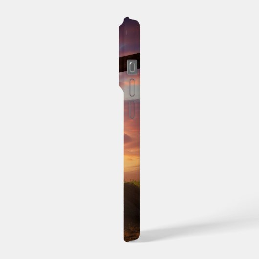 Silhouette Cross Scripture Verse Personalized iPhoneケース (左側面)