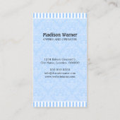 Silhouette Cupcakeエレガントな女性 名刺 (裏面)