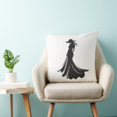 👗 Silhouette Élégante de Femme en Robe Flottante  クッション (椅子)