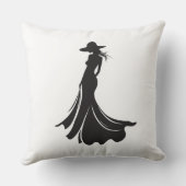 👗 Silhouette Élégante de Femme en Robe Flottante  クッション (裏面)