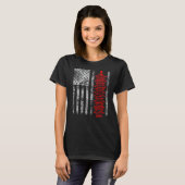 Silhouette Lightning Arrester American Flag Linema Tシャツ (正面フル)