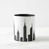 Silhouette noir de building マグカップ (中央)