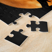 Silhouette of a Black Cat in a Tree ジグソーパズル (側面)