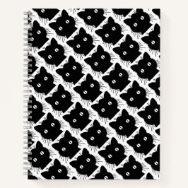 Silhouette of a black cat vintage illustration ノートブック