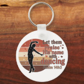 Silhouette of a dancer - Psalm based design キーホルダー (正面)