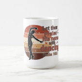 Silhouette of a dancer - Psalm based design コーヒーマグカップ (中央)