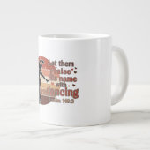 Silhouette of a dancer - Psalm based design ジャンボコーヒーマグカップ (正面右)