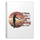 Silhouette of a dancer - Psalm based design ノートブック (正面)