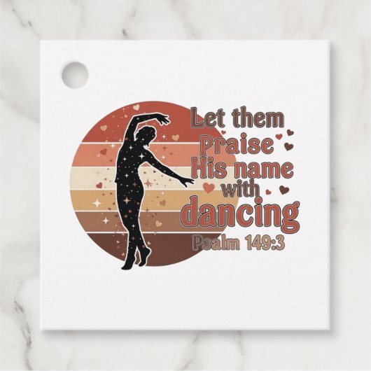 Silhouette of a dancer - Psalm based design フェイバータグ (正面)