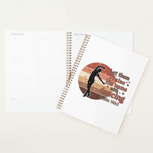 Silhouette of a dancer - Psalm based design プランナー手帳 (ディスプレー)