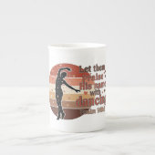 Silhouette of a dancer - Psalm based design ボーンチャイナマグカップ (正面)