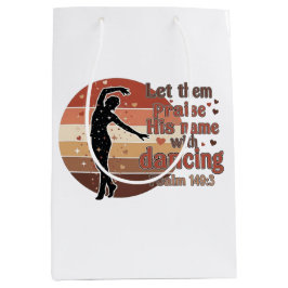 Silhouette of a dancer - Psalm based design ミディアムペーパーバッグ