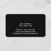 Silhouette of black fence on green 名刺 (裏面)