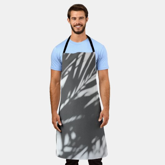 Silhouette of palm tree エプロン (着用した状態)