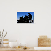 Silhouette of soldiers ポスター (キッチン)