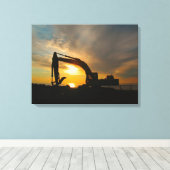 Silhouette on the Breakers キャンバスプリント (インサイチュ (ウッドフロア))