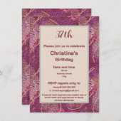 Silhouette Stencil Abstract Art Birthday 招待状 (正面/裏面)