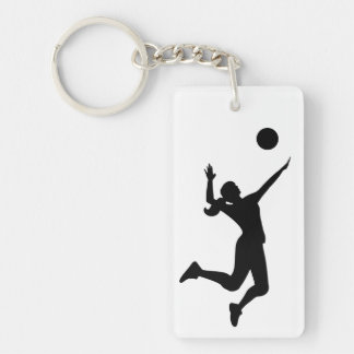 silhouette volleyball women キーホルダー