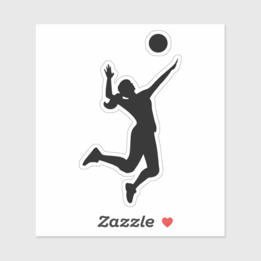 silhouette women's volleyball シール (シート)