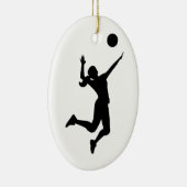 silhouette women's volleyball セラミックオーナメント (右)