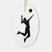 silhouette women's volleyball セラミックオーナメント (左)