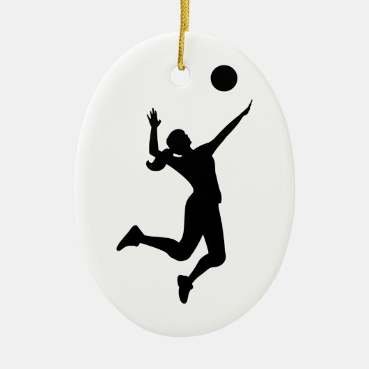 silhouette women's volleyball セラミックオーナメント (正面)