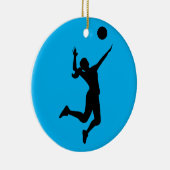 silhouette women's volleyball セラミックオーナメント (右)