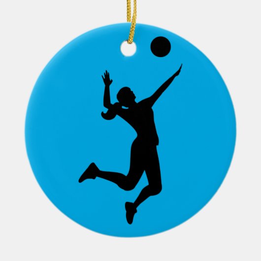 silhouette women's volleyball セラミックオーナメント (正面)