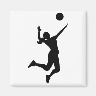 silhouette women's volleyball マグネット