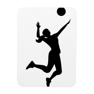 silhouette women's volleyball マグネット