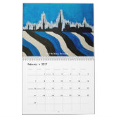 Silhouettes 2026, Paintings by Rauno JoksCalendar カレンダー (2月 2027)